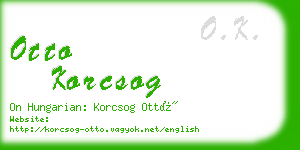 otto korcsog business card